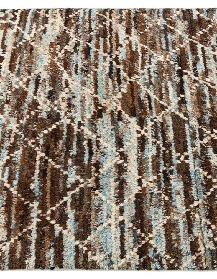 Detail image of  3' 5 x 15' 9  Hand Knotted Moroccan Wool Runner Rug