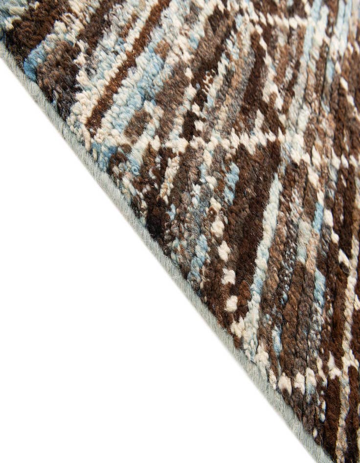 Detail image of  3' 5 x 15' 9  Hand Knotted Moroccan Wool Runner Rug