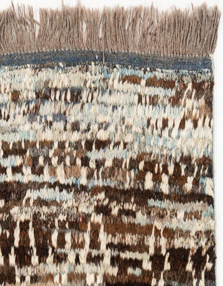 Detail image of  3' 5 x 15' 9  Hand Knotted Moroccan Wool Runner Rug