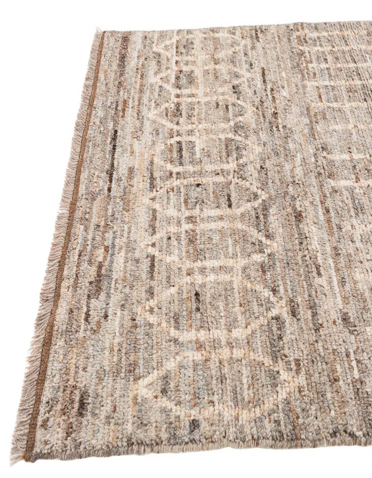 Detail image of  4' 1 x 13' 6  Hand Knotted Moroccan Wool Runner Rug