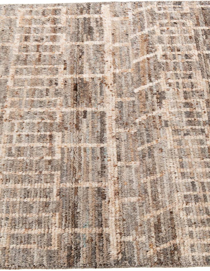 Detail image of  4' 1 x 13' 6  Hand Knotted Moroccan Wool Runner Rug