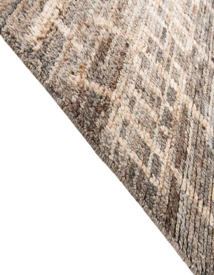 Detail image of  4' 1 x 13' 6  Hand Knotted Moroccan Wool Runner Rug