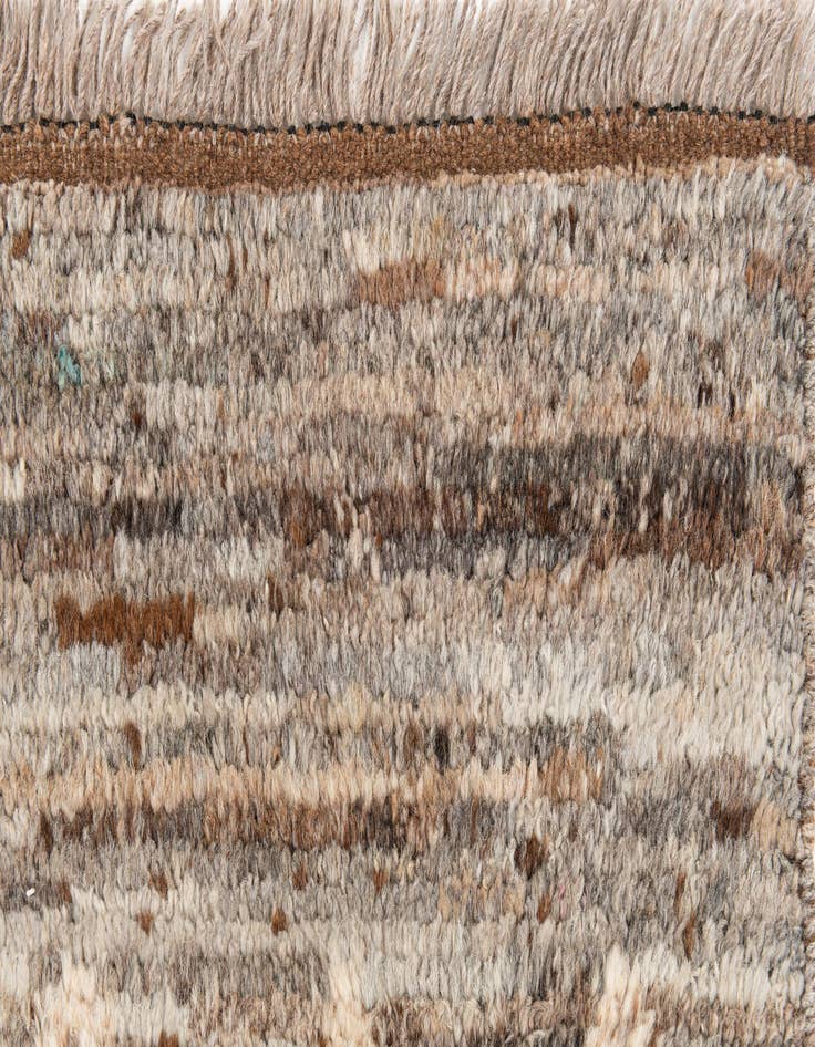 Detail image of  4' 1 x 13' 6  Hand Knotted Moroccan Wool Runner Rug