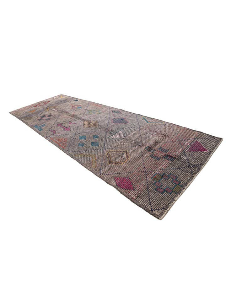 Detail image of  5' 6 x 15' 6  Hand Knotted Moroccan Wool Runner Rug