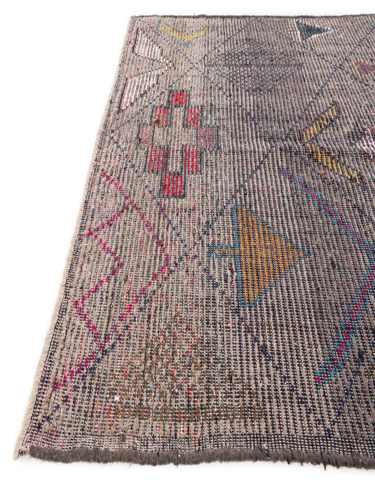 Detail image of  5' 6 x 15' 6  Hand Knotted Moroccan Wool Runner Rug