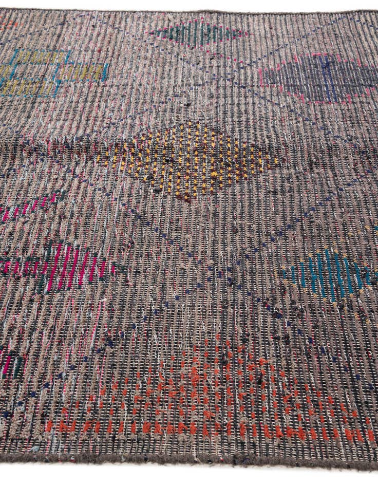 Detail image of  5' 6 x 15' 6  Hand Knotted Moroccan Wool Runner Rug