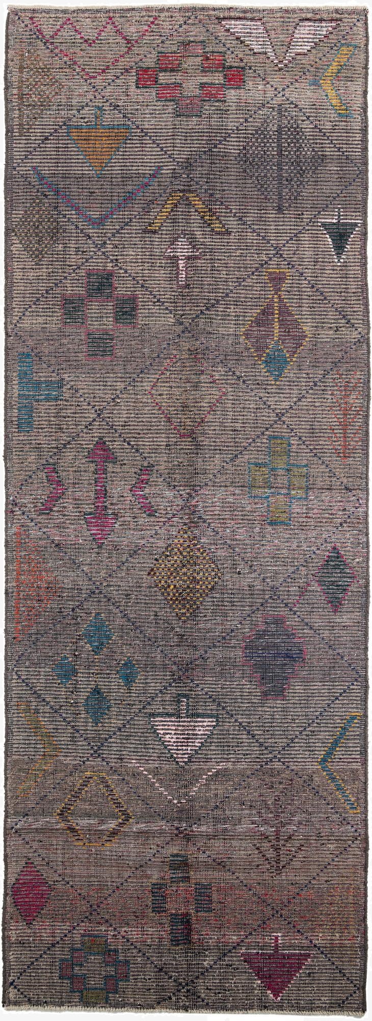  5' 6 x 15' 6  Hand Knotted Moroccan Wool Runner Rug