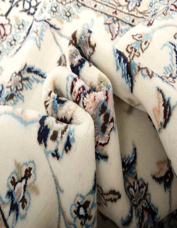 Detail image of  3' 3 x 13' 9  Hand Knotted Nain Persian Wool Runner Rug