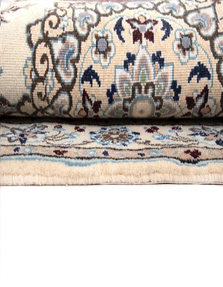 Detail image of  3' 3 x 13' 9  Hand Knotted Nain Persian Wool Runner Rug