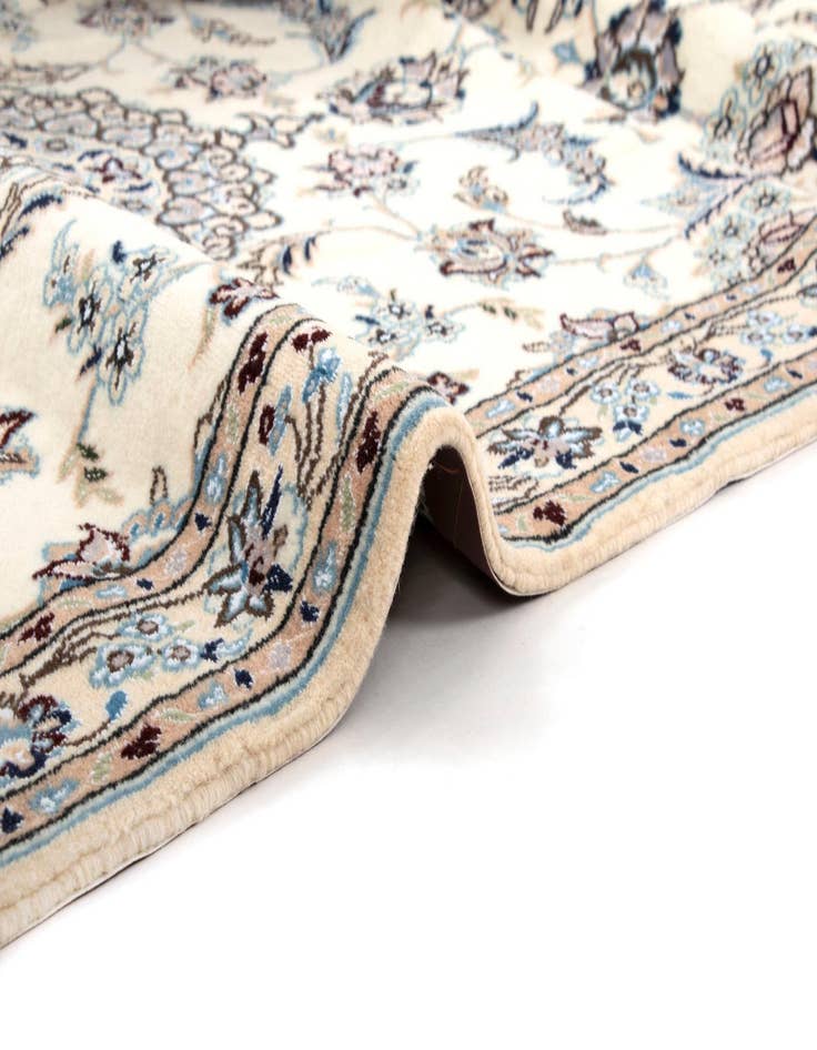 Detail image of  3' 3 x 13' 9  Hand Knotted Nain Persian Wool Runner Rug