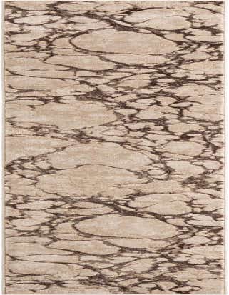 A 12 ft runner rug from the Oasis collection, featuring an abstract pattern in varying shades of brown and tan.