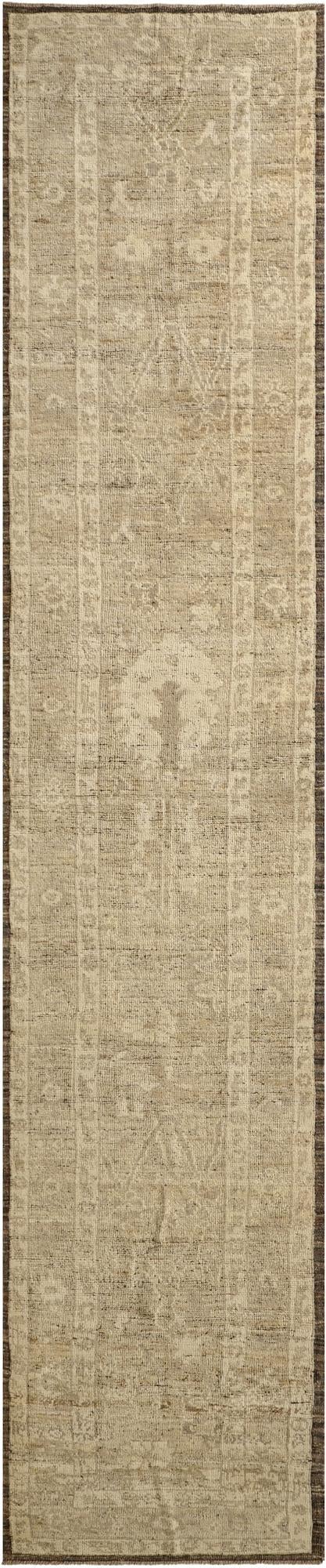 3' 3 x 15' 8 Hand Knotted Oushak Wool Runner Rug