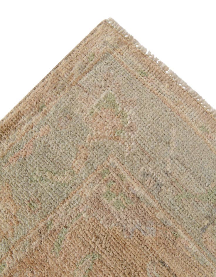 Detail image of  2' 8 x 11' 6  Hand Knotted Oushak Wool Runner Rug
