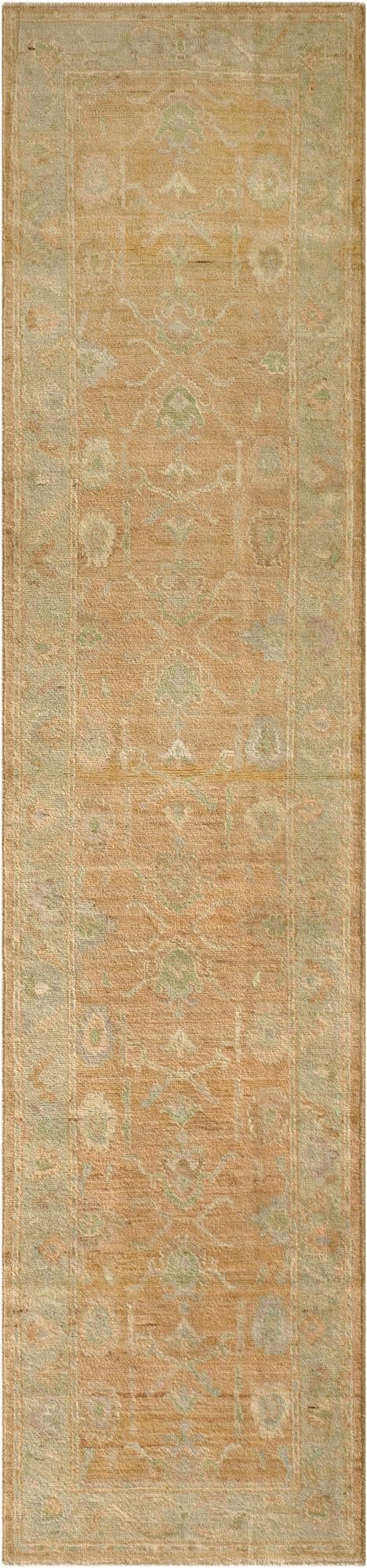  2' 8 x 11' 6  Hand Knotted Oushak Wool Runner Rug
