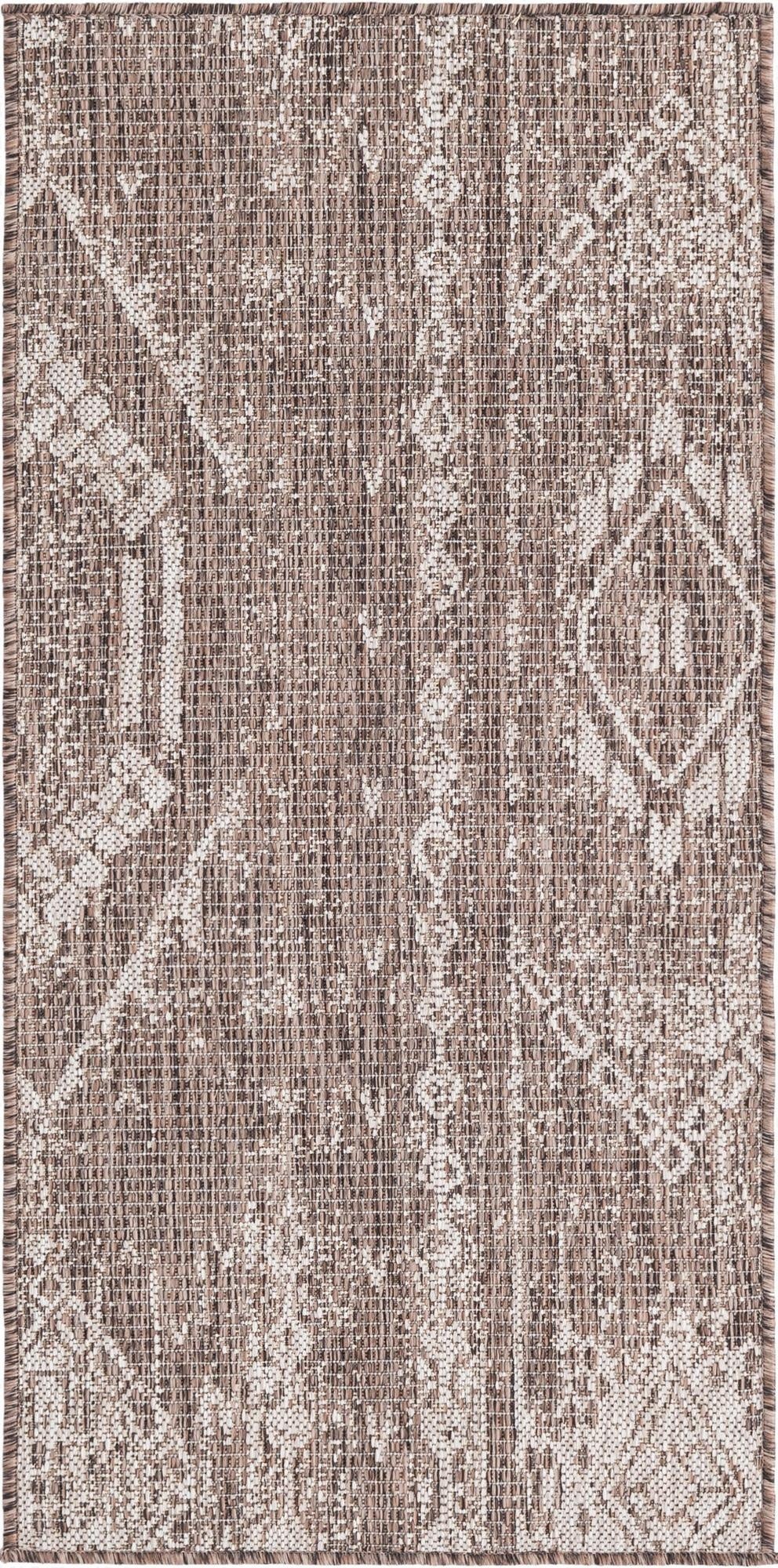  2' x 4'  Washable Bohemian Indoor / Outdoor Runner Rug