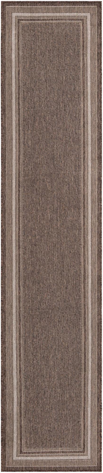  2' 7 x 12'  Washable Border Indoor / Outdoor Runner Rug