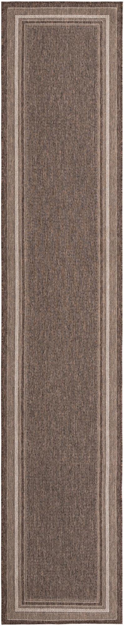  2' 7 x 14'  Washable Border Indoor / Outdoor Runner Rug