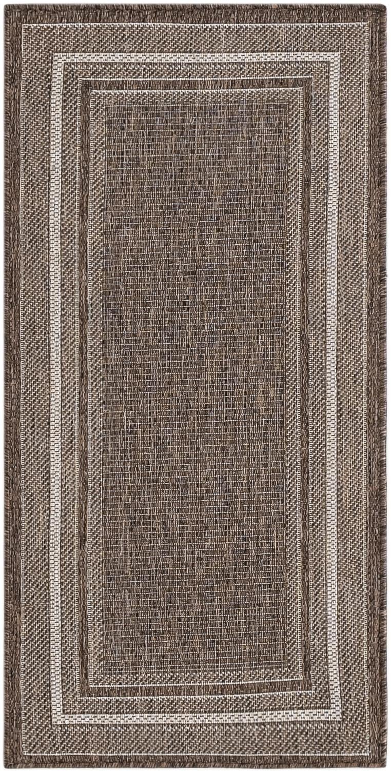  2' x 4'  Washable Border Indoor / Outdoor Runner Rug