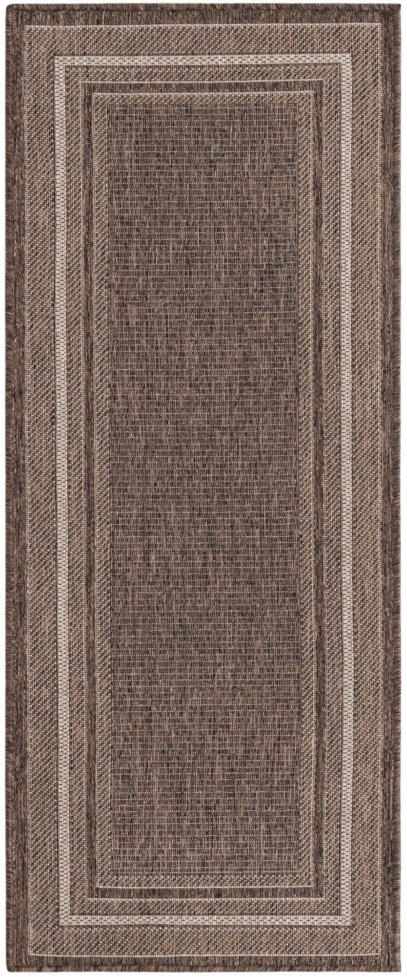 2' x 5'  Washable Border Indoor / Outdoor Runner Rug