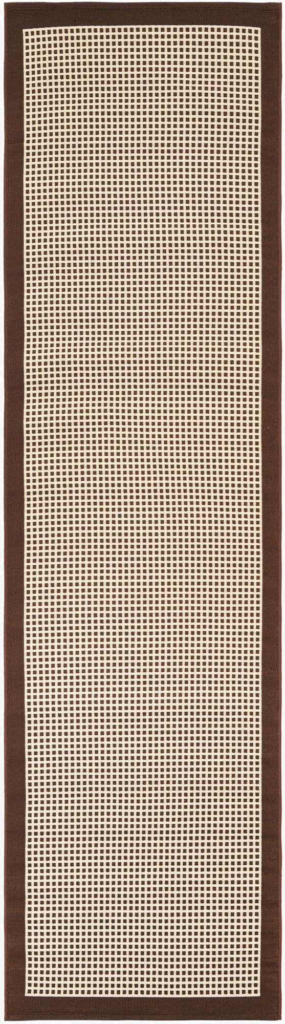  2' 7 x 10'  Washable Border Indoor / Outdoor Runner Rug
