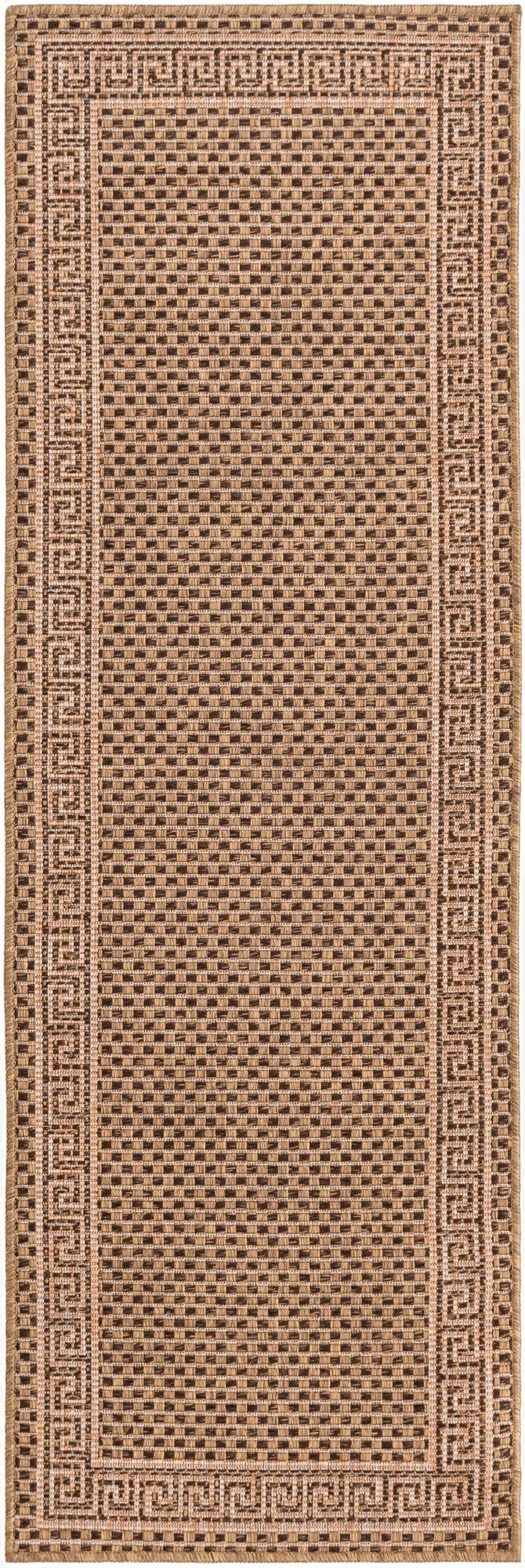 2' x 6'  Washable Border Indoor / Outdoor Runner Rug