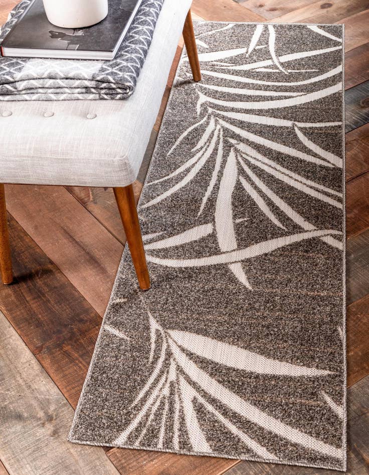 Detail image of  2' x 6'  Washable Botanical Indoor / Outdoor Runner Rug