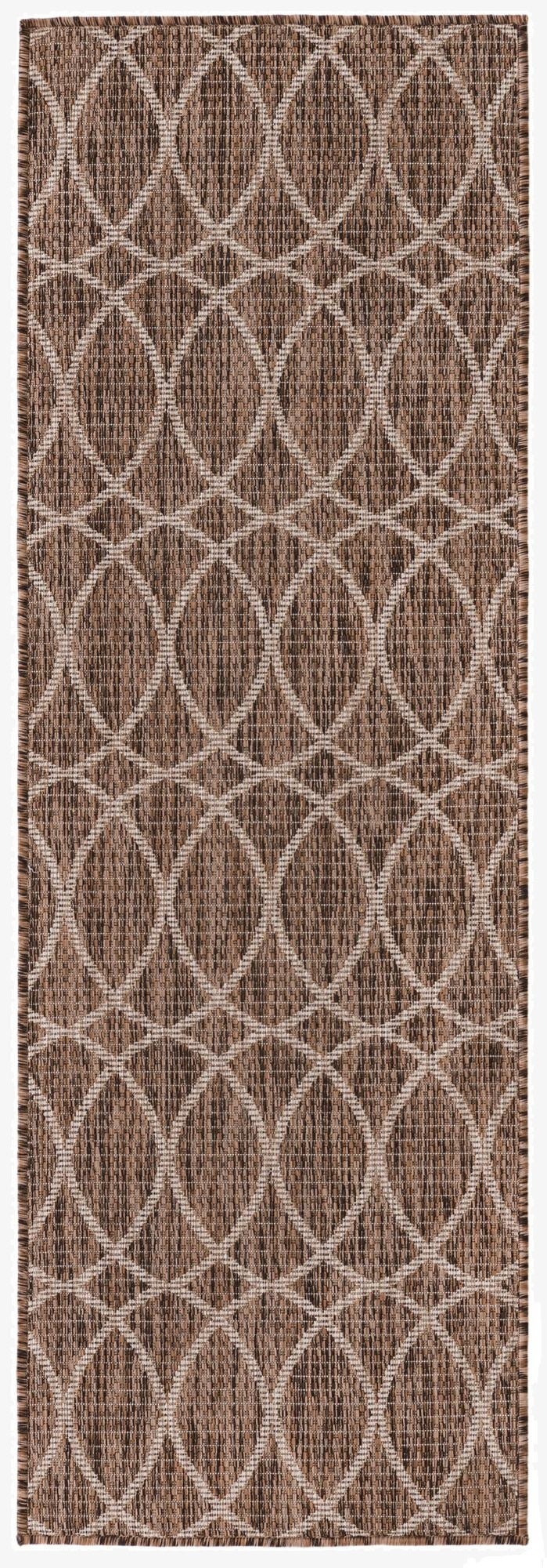  2' x 6'  Washable Lattice Indoor / Outdoor Runner Rug