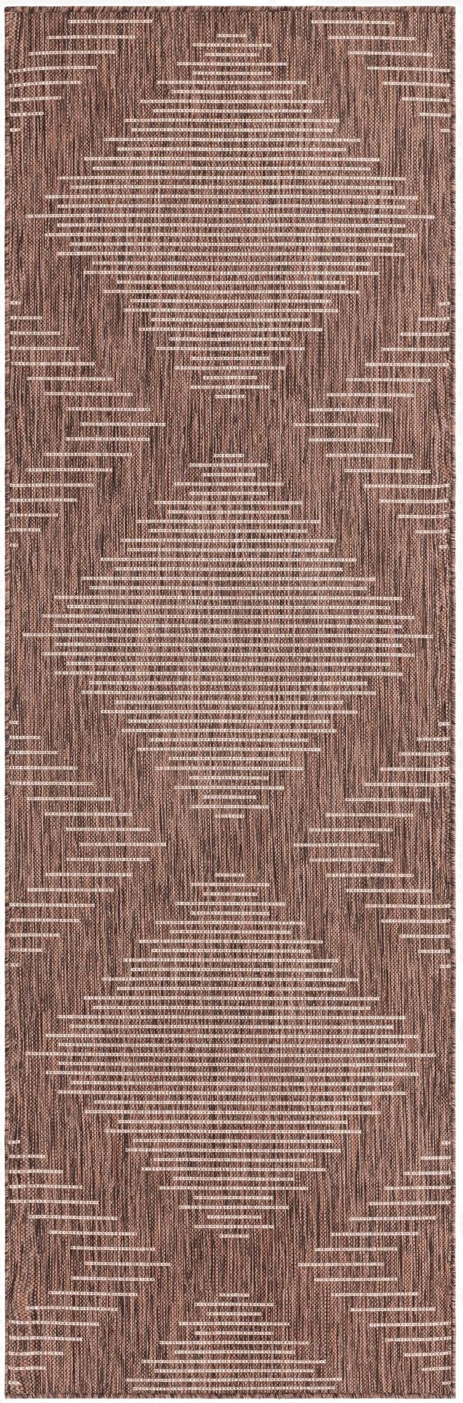  2' x 8'  Washable Modern Indoor / Outdoor Runner Rug