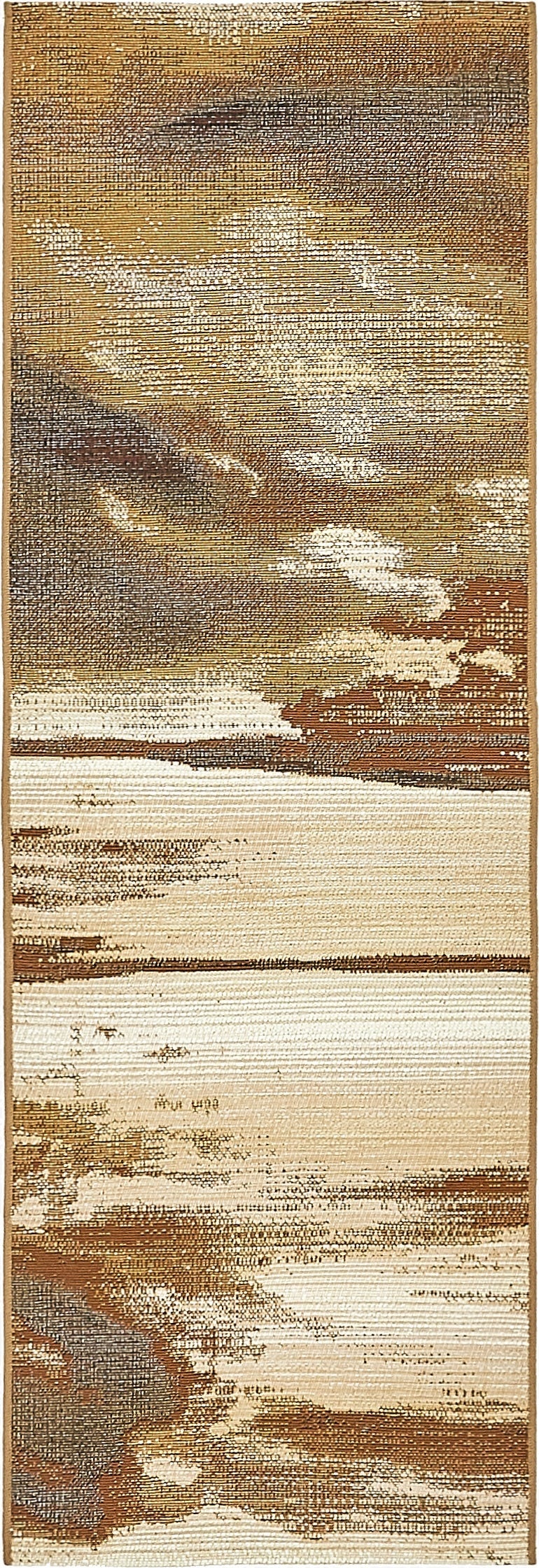  2' x 6'  Washable Modern Indoor / Outdoor Runner Rug