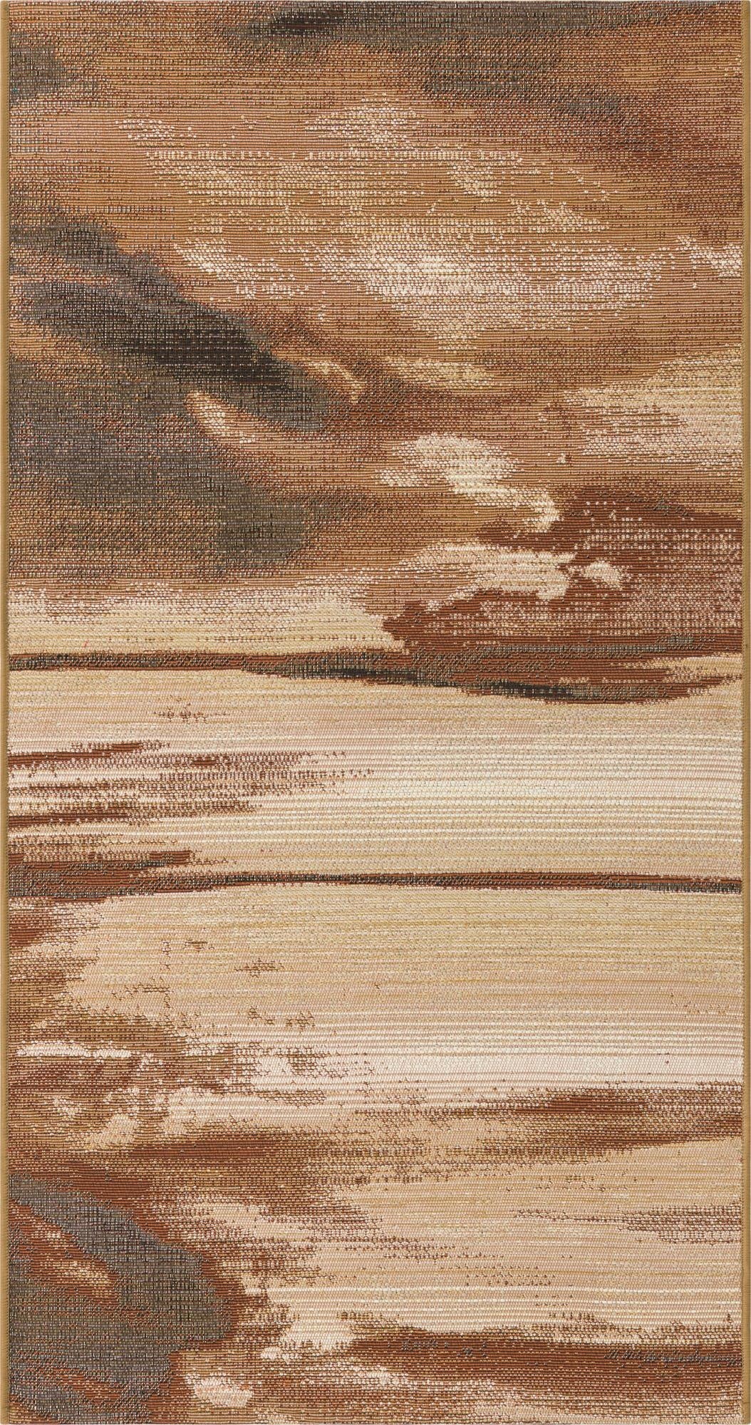  2' 7 x 5' 3  Washable Modern Indoor / Outdoor Runner Rug