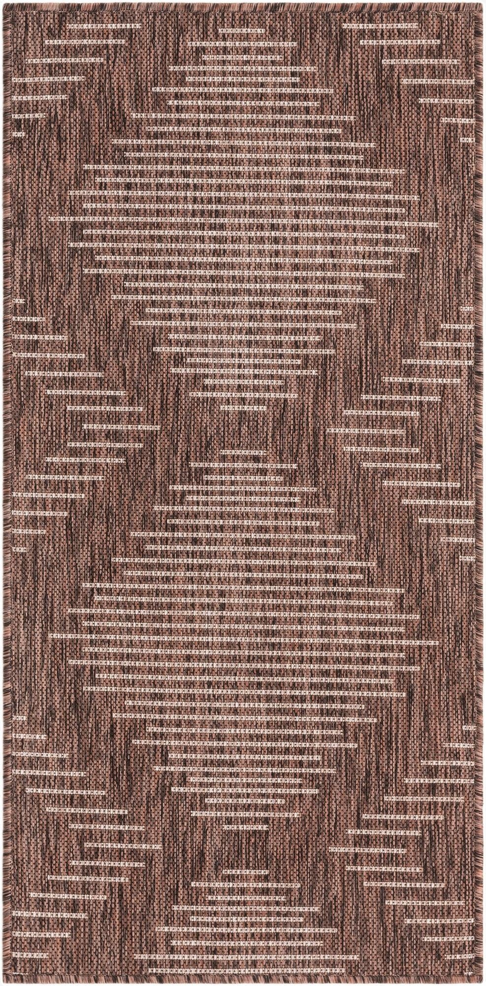  2' x 4'  Washable Modern Indoor / Outdoor Runner Rug