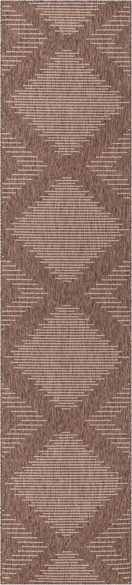  3' 3 x 14'  Washable Modern Indoor / Outdoor Runner Rug