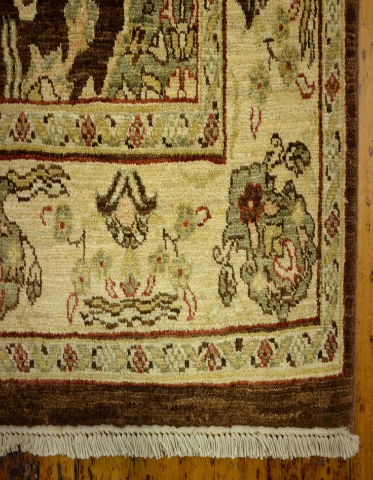 Detail image of  3' 2 x 9' 8  Hand Knotted Peshawar Ziegler Oriental Runner Rug