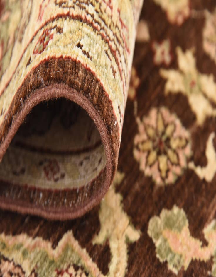 Detail image of  3' 2 x 9' 8  Hand Knotted Peshawar Ziegler Oriental Runner Rug
