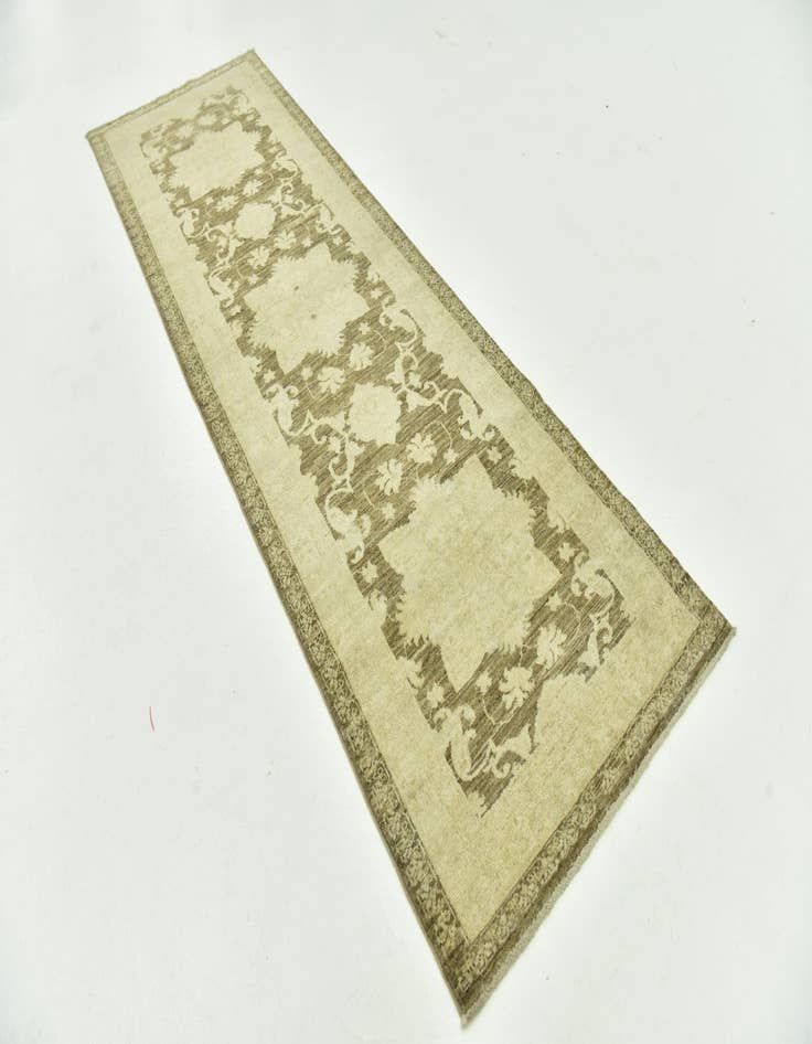 Detail image of  2' 7 x 8' 5  Hand Knotted Peshawar Ziegler Runner Rug