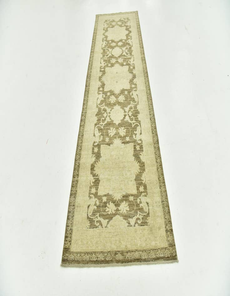 Detail image of  2' 7 x 8' 5  Hand Knotted Peshawar Ziegler Runner Rug