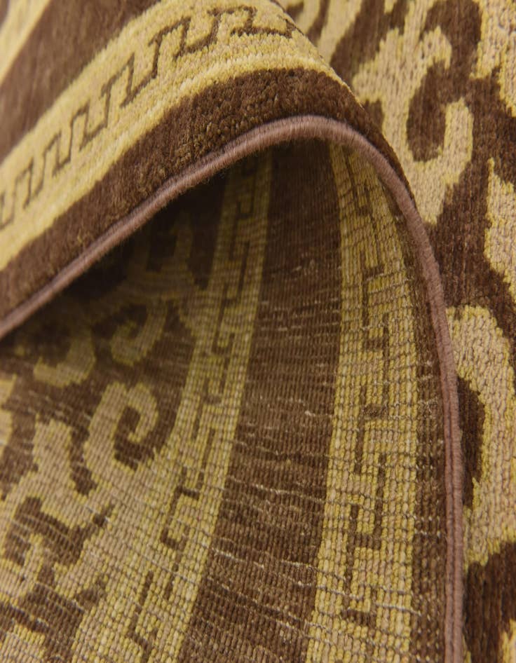 Detail image of  4' x 15'  Hand Knotted Peshawar Ziegler Runner Rug