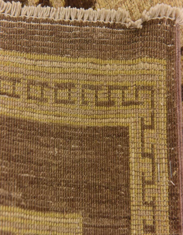Detail image of  4' x 15'  Hand Knotted Peshawar Ziegler Runner Rug