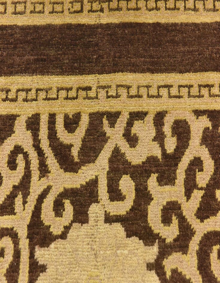 Detail image of  4' x 15'  Hand Knotted Peshawar Ziegler Runner Rug