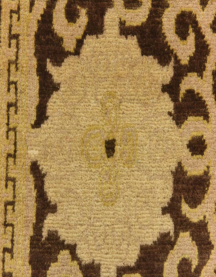 Detail image of  4' x 15'  Hand Knotted Peshawar Ziegler Runner Rug