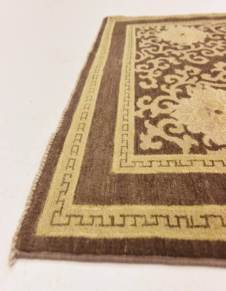 Detail image of  4' x 15'  Hand Knotted Peshawar Ziegler Runner Rug