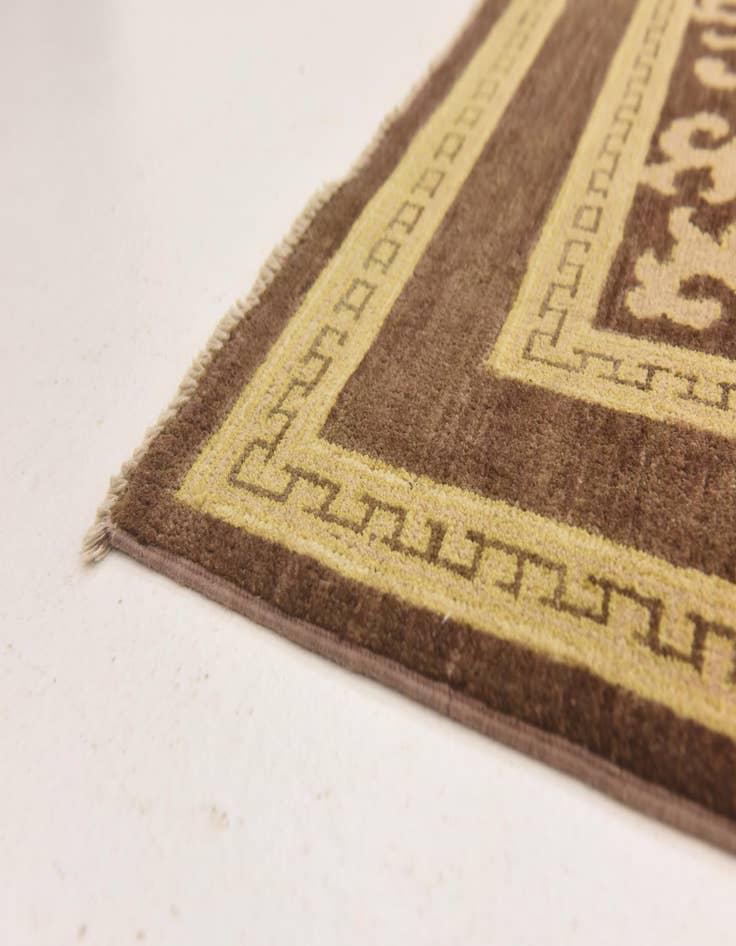 Detail image of  4' x 15'  Hand Knotted Peshawar Ziegler Runner Rug