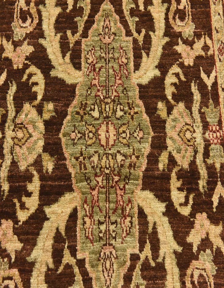 Detail image of  3' 3 x 9' 7  Hand Knotted Peshawar Ziegler Runner Rug