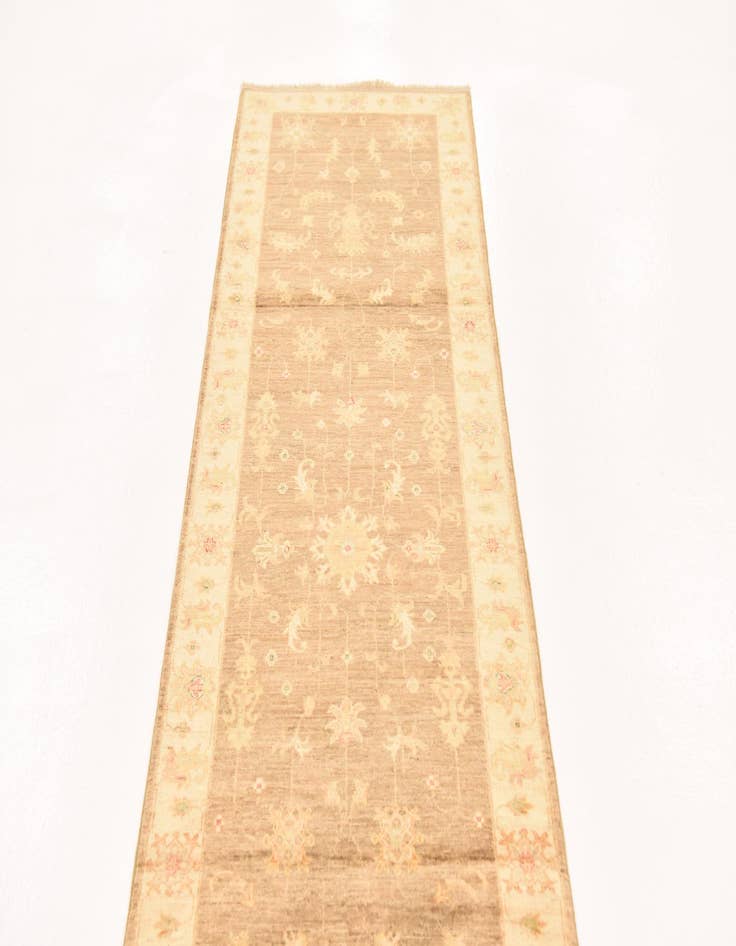 Detail image of  2' 7 x 10'  Hand Knotted Peshawar Ziegler Runner Rug