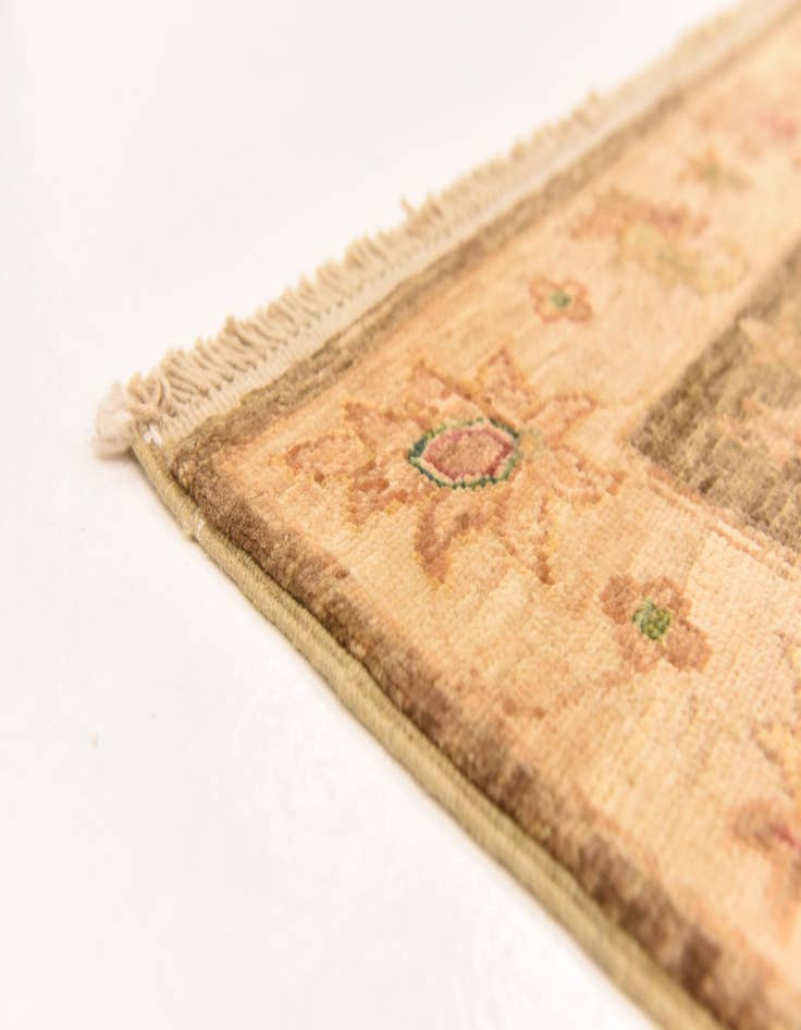 Detail image of  2' 7 x 10'  Hand Knotted Peshawar Ziegler Runner Rug