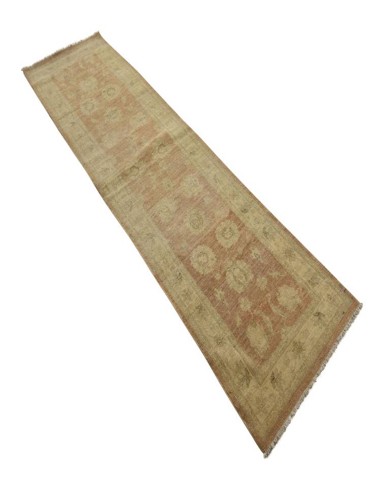 Detail image of  2' 10 x 10'  Hand Knotted Peshawar Ziegler Runner Rug