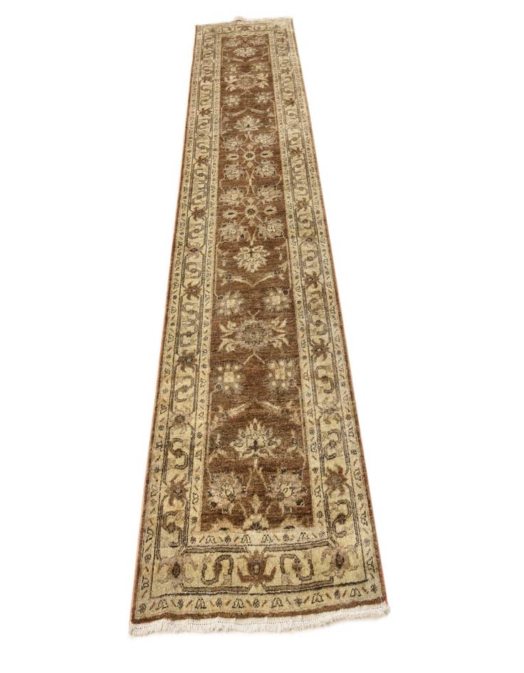 Detail image of  2' 9 x 9' 7  Hand Knotted Peshawar Ziegler Runner Rug