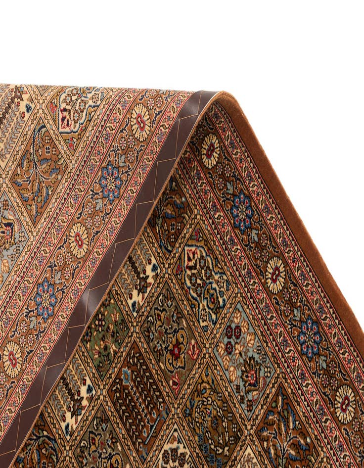 Detail image of  3' x 16' 1  Hand Knotted Qom Persian Wool Runner Rug