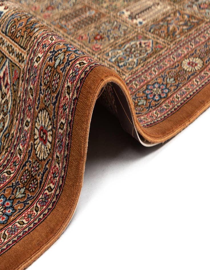 Detail image of  3' x 16' 1  Hand Knotted Qom Persian Wool Runner Rug