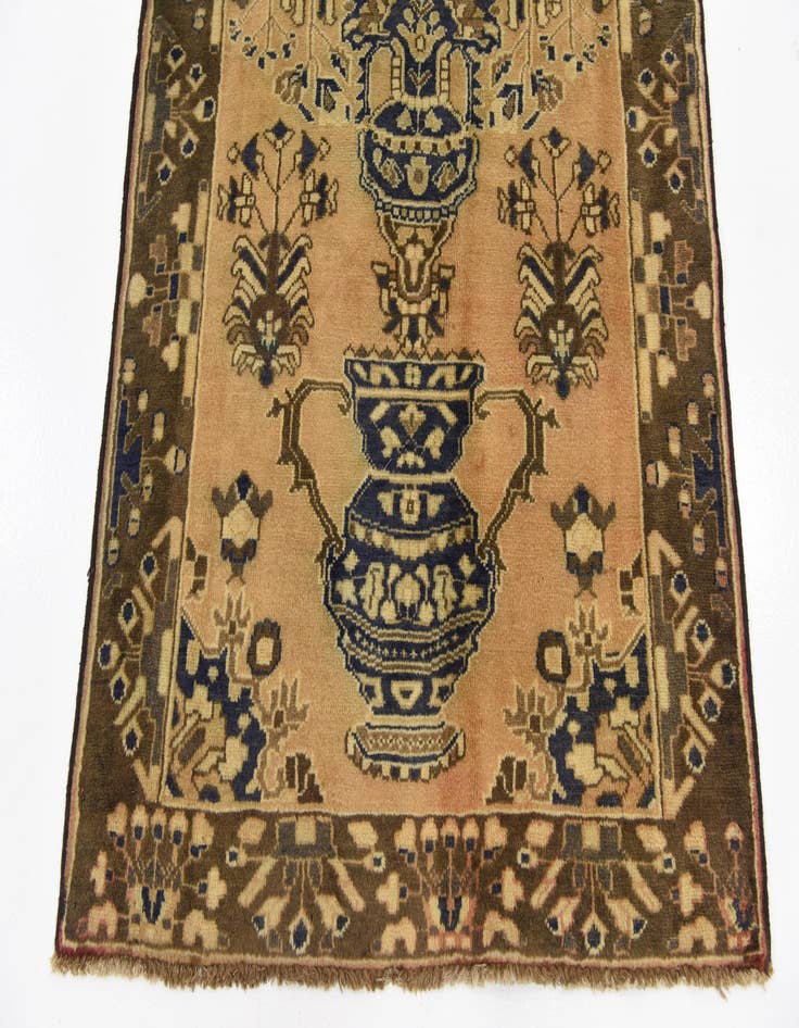 Detail image of  3' 5 x 9' 6  Hand Knotted Saveh Persian Wool Runner Rug